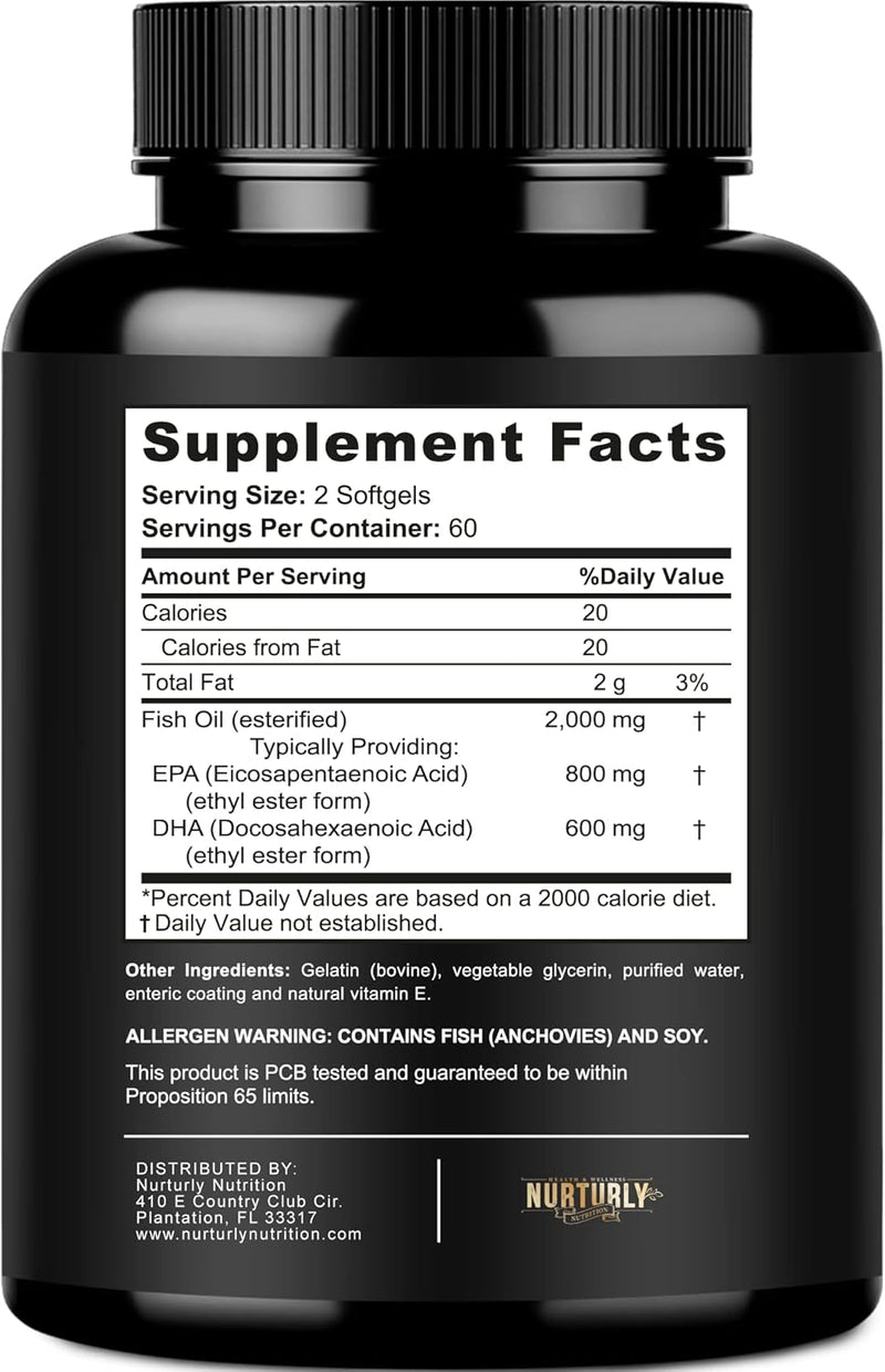 omega-3-fish-oil-2000mg-800mg-epa-and-600mg-dha---enteric-coated-and-burpless---supports-brain-and-heart---burpless-non-gmo-3rd-party-lab-tested-and-nsf-certified---120-softgels-3