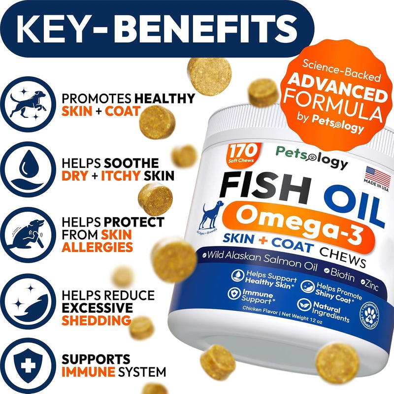 omega-3-fish-oil-for-dogs---170-chews---omega-3-for-dogs-itchy-skin-allergy-relief---skin-coat-supplement---epa-dha-fatty-acids---dog-anti-shedding-hot-spot-treatment---salmon-oil-2
