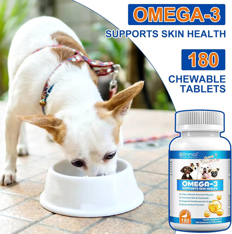 omega-3-fish-oil-for-dogs---180-count-tablet-treats-helps-shedding-skin-allergy-itch-and-dry-skin-relief-hot-spots---joint-health---skin-and-coat-supplement---salmon-oil---duck-flavor-3