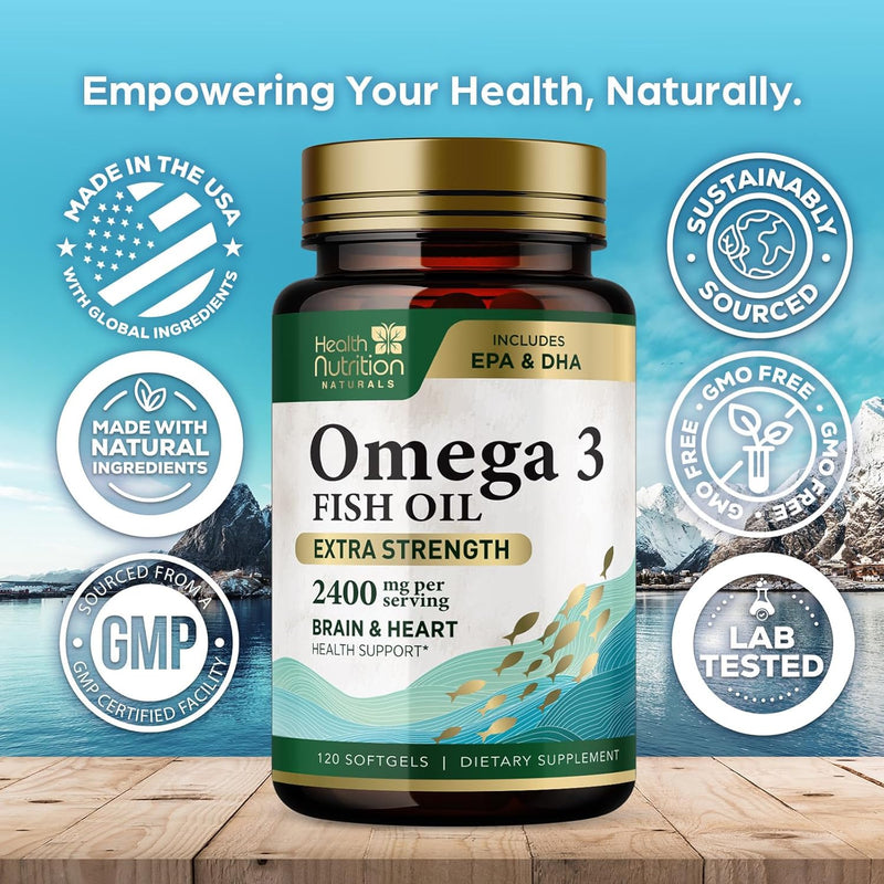 omega-3-fish-oil-triple-strength-1200-mg-omega-3-supplements-natural-brain-heart-health-immune-support---fatty-acids-with-epa-dha---wild-caught-purified-fish-oil-supplement---120-softgels-2