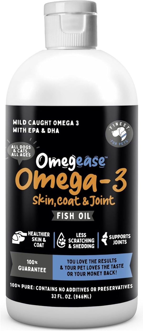 omegease-fish-oil-for-dogs-cats---finest-for-pets-omega-3-for-cats-dogs---supplement-for-skin-coat-itching-shedding-joints-immune-health---100-pure-omega-fish-oil-with-epa-dha-32-oz-1