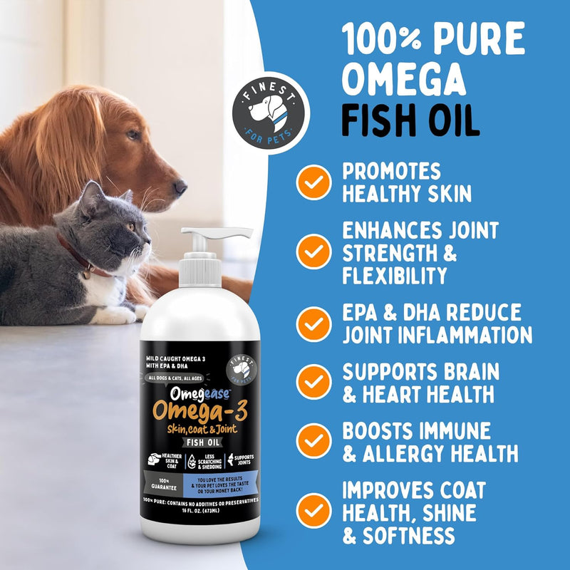 omegease-fish-oil-for-dogs-cats---finest-for-pets-omega-3-for-cats-dogs---supplement-for-skin-coat-itching-shedding-joints-immune-health---100-pure-omega-fish-oil-with-epa-dha-32-oz-2