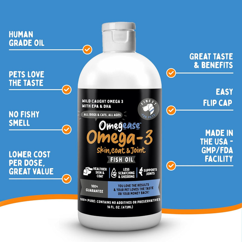 omegease-fish-oil-for-dogs-cats---finest-for-pets-omega-3-for-cats-dogs---supplement-for-skin-coat-itching-shedding-joints-immune-health---100-pure-omega-fish-oil-with-epa-dha-32-oz-3