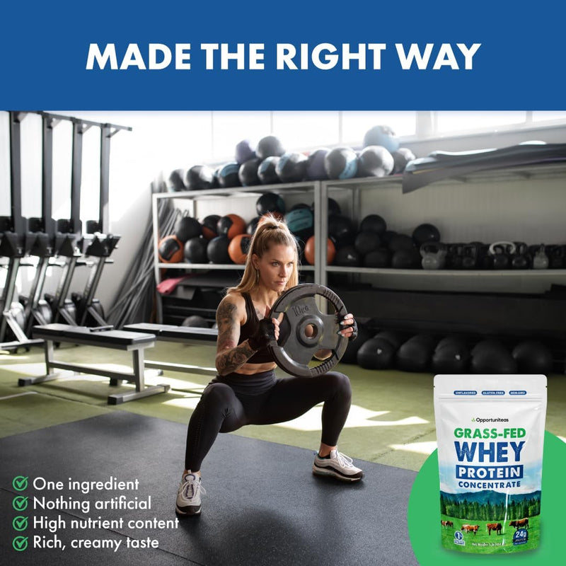 opportuniteas-grass-fed-whey-protein-powder-concentrate---1-ingredient---pure-protein-supplement-for-drink-smoothie-shake-cooking-baking---non-gmo-hormone-free-gluten-free---1-pound-3
