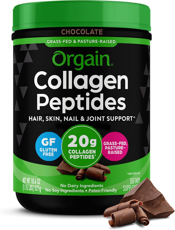 orgain-hydrolyzed-collagen-peptides-powder-for-women-men-chocolate-20g-grass-fed-collagen---hair-skin-nail-joint-support-supplement-paleo-keto-non-gmo-type-i-and-iii-1lb-1