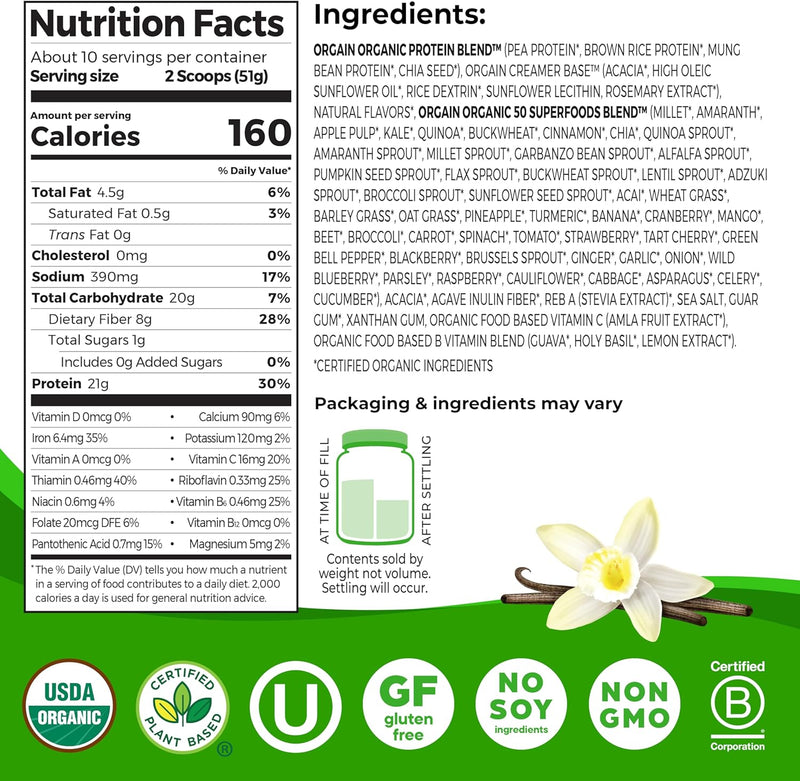 orgain-organic-vegan-protein-50-superfoods-powder-vanilla-bean---21g-plant-based-protein-8g-prebiotic-fiber-no-lactose-ingredients-gluten-free-no-added-sugar-112-lb-packaging-may-vary-2