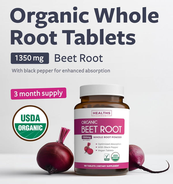 organic-beet-root-powder-tablets---extra-strength-beet-supplement-with-black-pepper-extract-for-enhanced-absorption-to-support-heart-health-nitric-oxide-production-athletic-performance-3-months-1