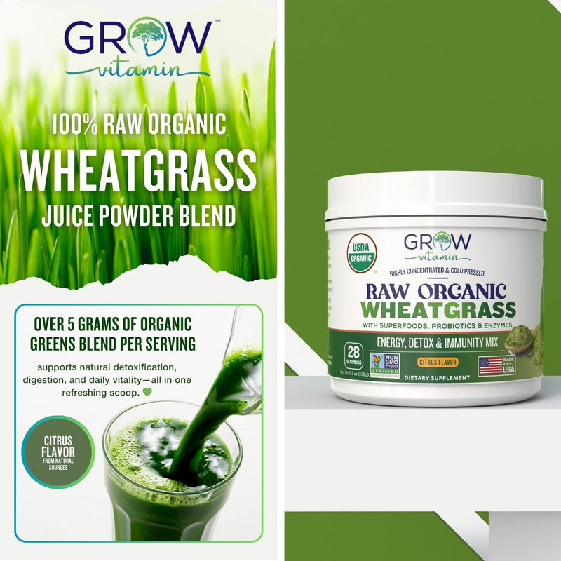 organic-raw-wheatgrass-juice-powder---usda-certified-organic-wheatgrass-powder-wchlorophyll-trace-minerals-natural-enzymes---ultra-concentrated---citrus-flavor---28-servings-2