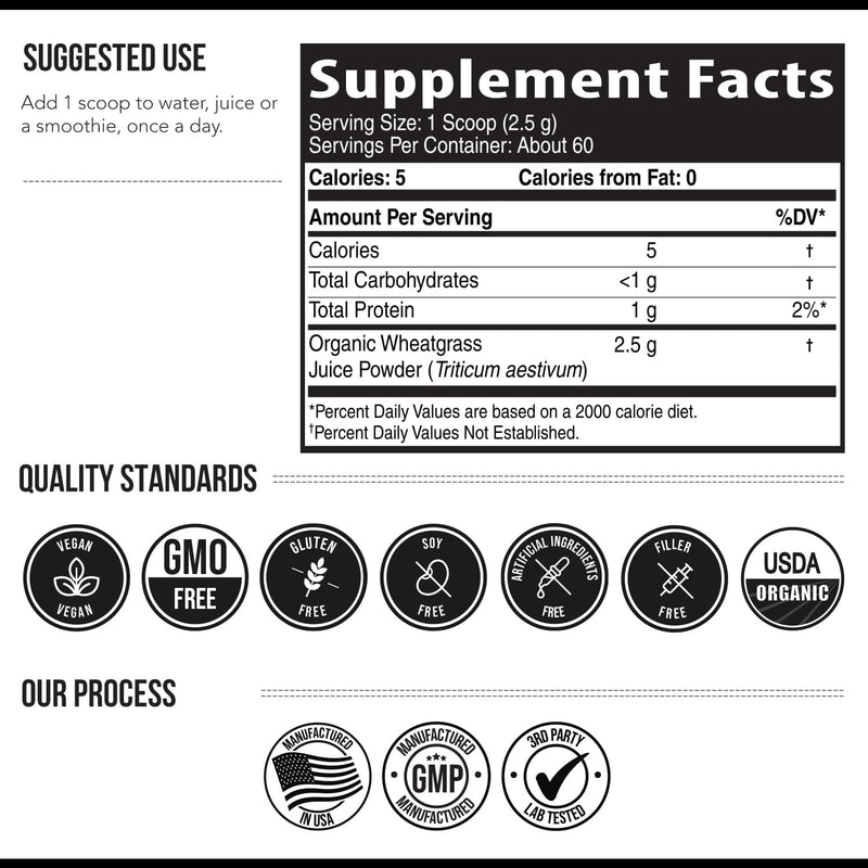 organic-wheatgrass-juice-powder---organic-grown-in-volcanic-soil-of-utah---raw-bioactive-form-cold-pressed-then-co2-dried-201-concentrate-juice-extract---unflavored-53-oz-60-servings-4