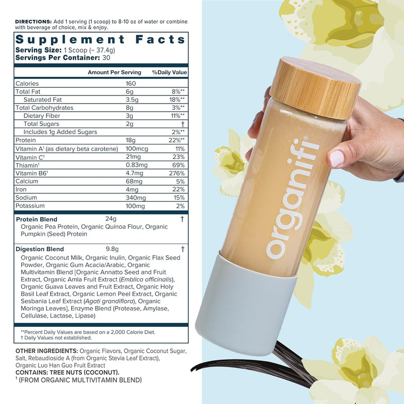 organifi-complete-protein-vanilla-flavor---organic-vegan-plant-based-protein-powder-with-digestive-enzymes---30-day-supply---no-soy-dairy-or-gluten-2