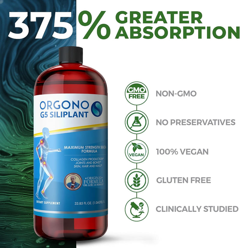 orgono-living-silica-siliplant-vegan-collagen-booster-supports-healthy-collagen-and-elastin-production-for-joint-bone-support-glowing-skin-strong-hair-nails-66-servings-5