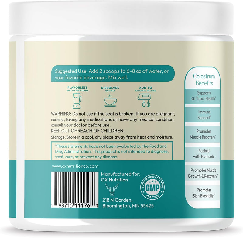 oxnutrition-colostrum-supplement-powder-for-gut-health-immune-support-muscle-recovery-hair-beauty-pure-gress-fed-bovine-colostrum-for-humans-natural-igg-unflavored-60-servings-5