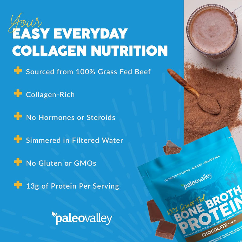 paleovalley-100-grass-fed-bone-broth-protein-powder---chocolate---rich-in-collagen-for-hair-skin-gut-health-bone-and-joint-support---28-servings-4