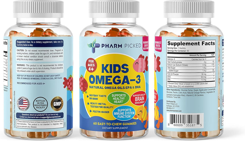 pharm-picked-kids-age-4-omega-3-gummies---pectin-based-heavy-metal-tested-no-fishy-aftertaste---natural-omega-oils-epa-dha---supports-healthy-brain-function-vision-heart-health-60-gummies-3