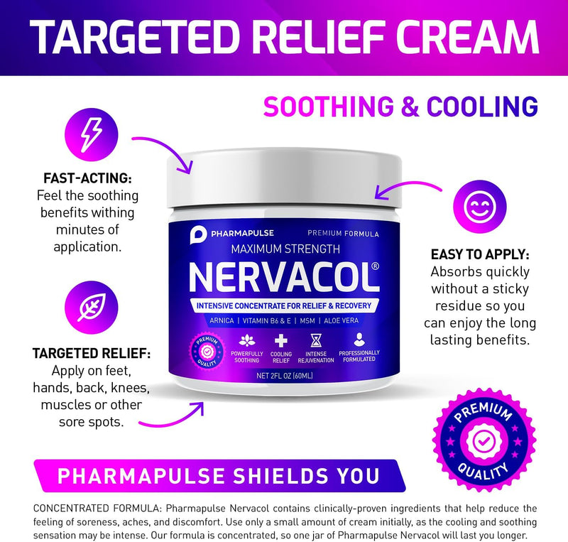 pharmapulse-neuropathy-nerve-relief-cream-maximum-strength-for-feet-hands-legs-toes-lower-back---alpha-lipoic-acid-arnica-vitamin-b6-aloe-vera-msm---effective-soothing-2