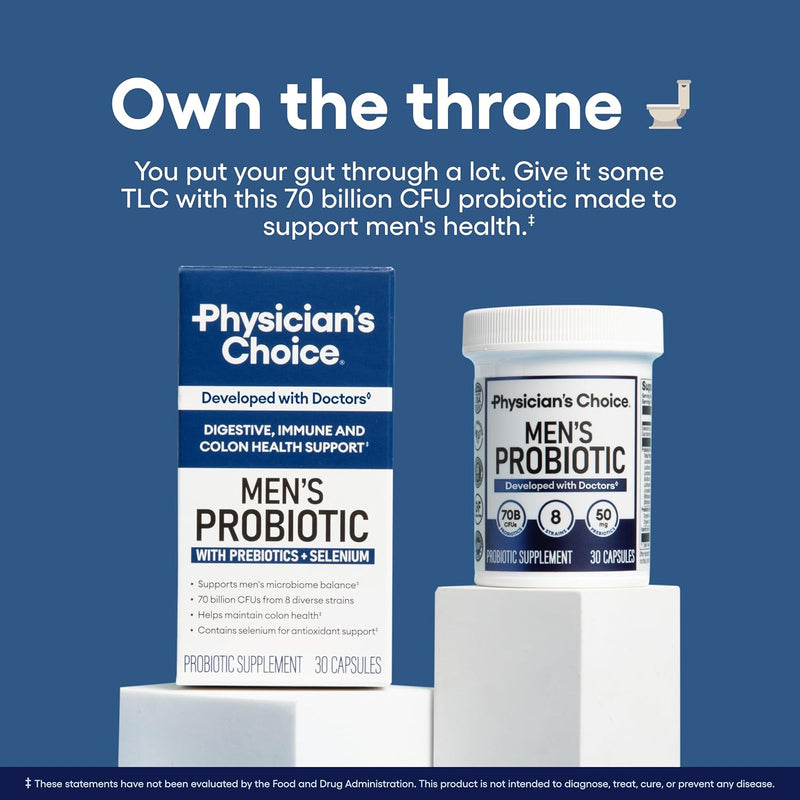 physicians-choice-probiotics-for-men---70-billion-cfu---8-strains---wselenium-organic-prebiotics---supports-digestive-health-microbiome-colon-immune-health---advanced-mens-probiotic---30ct-1