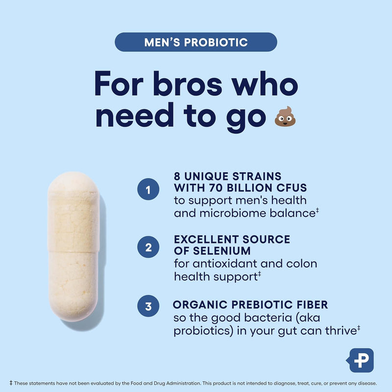 physicians-choice-probiotics-for-men---70-billion-cfu---8-strains---wselenium-organic-prebiotics---supports-digestive-health-microbiome-colon-immune-health---advanced-mens-probiotic---30ct-3