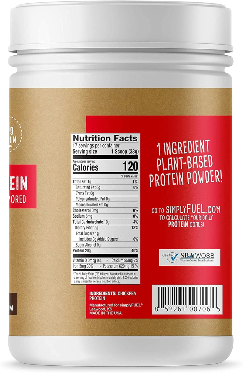 plant-based-protein-powder---chickpea-protein---20g-no-whey-protein-powder-unflavored---high-fiber---unsweetened---no-stevia---nothing-artificial---125-pounds-3
