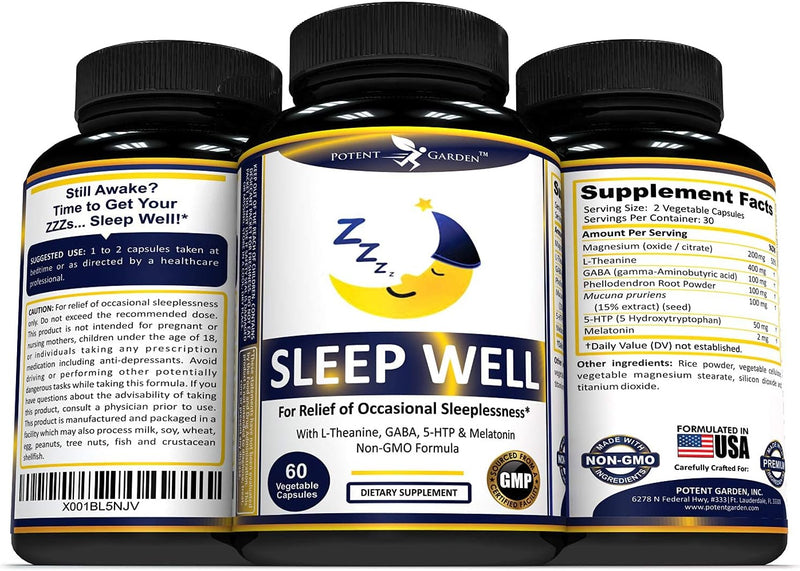 potent-garden-sleep-well-sleep-aid-contains-melatonin-valerian-root-l-theanine-gaba-more-natural-sleep-aid-non-habit-forming-sleep-aids-for-adults-with-60-veggie-caps-6
