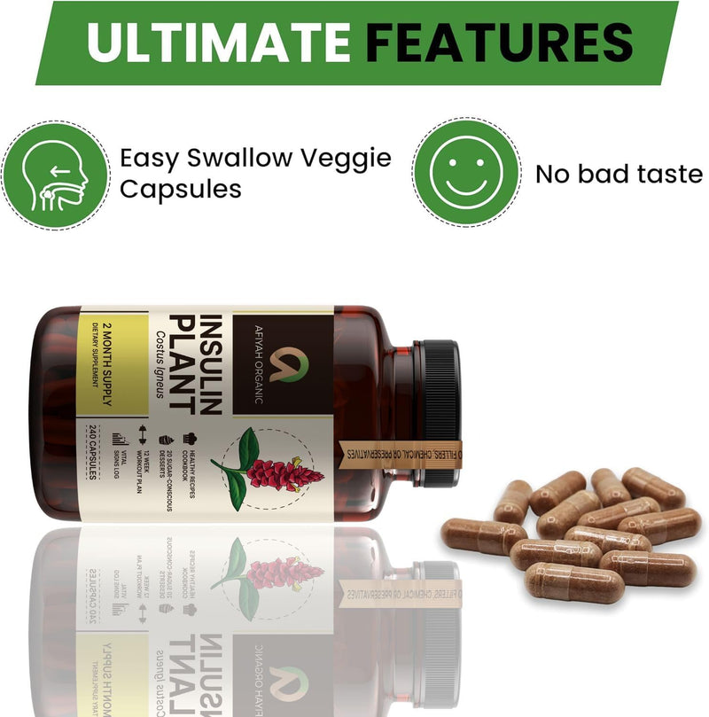 premium-quality-costus-igneus-insulin-plant-capsules---easy-to-swallow-240-veggie-capsules-2-month-supply---made-in-the-usa---including-complete-health-support-program-5