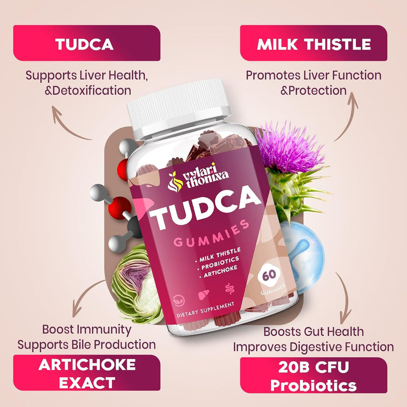 premium-tudca-gummy-supplement---2000mg-high-potency-liver-support-liver-cleanse-detox-repair-with-milk-thistle-artichoke-extract-probiotics-bile-salts---vegan-60-servings-4