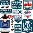 prenatal-dha-and-folic-acid---830mg-omega-3-dha-epa-fish-oil-800mcg-folic-acid---high-potency-prenatal-vitamins-for-women---supports-fetal-development-babys-brain---90-strawberry-softgels-2