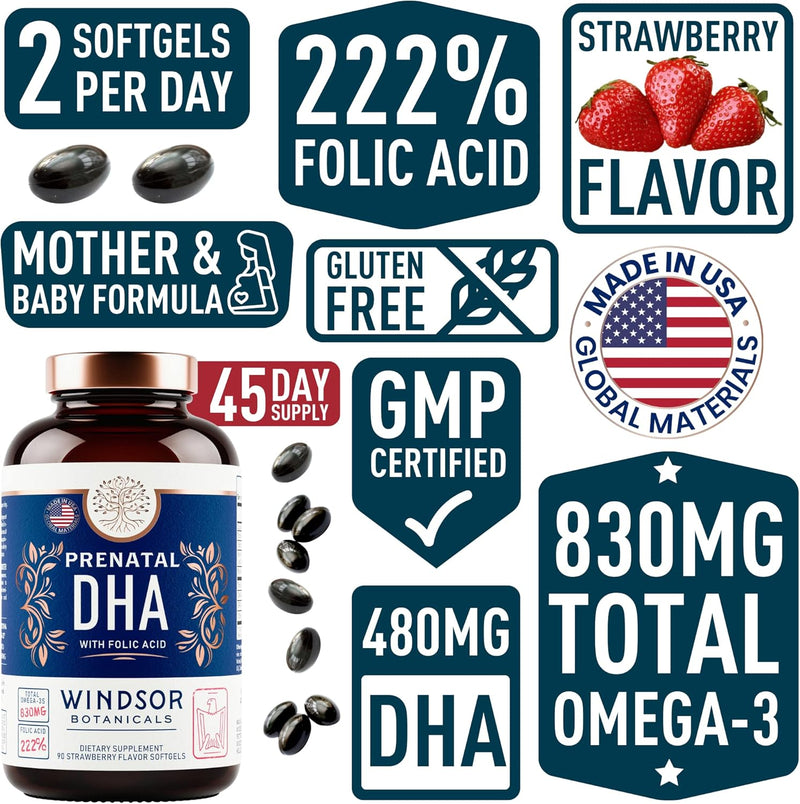 prenatal-dha-and-folic-acid---830mg-omega-3-dha-epa-fish-oil-800mcg-folic-acid---high-potency-prenatal-vitamins-for-women---supports-fetal-development-babys-brain---90-strawberry-softgels-2