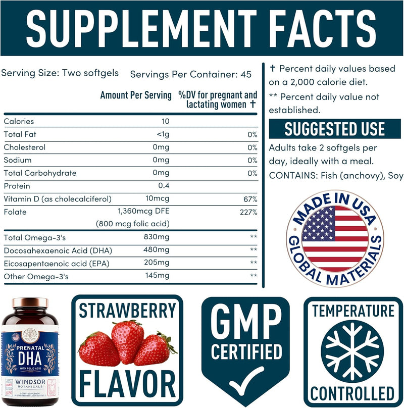 prenatal-dha-and-folic-acid---830mg-omega-3-dha-epa-fish-oil-800mcg-folic-acid---high-potency-prenatal-vitamins-for-women---supports-fetal-development-babys-brain---90-strawberry-softgels-4