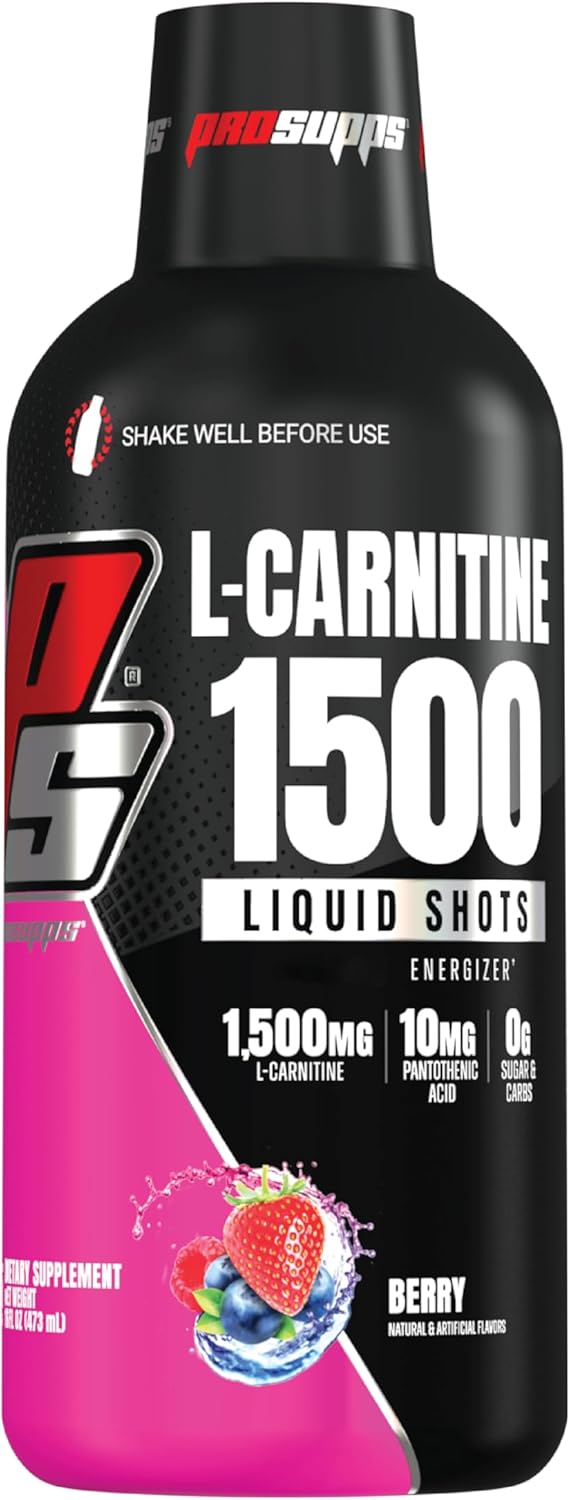 prosupps-l-carnitine-liquid-1500-stimulant-free-liquid-shots-for-men-women---clean-workout-drink-for-energy-performance-muscle-recovery---no-sugar-no-carbs---31-servings-berry-1
