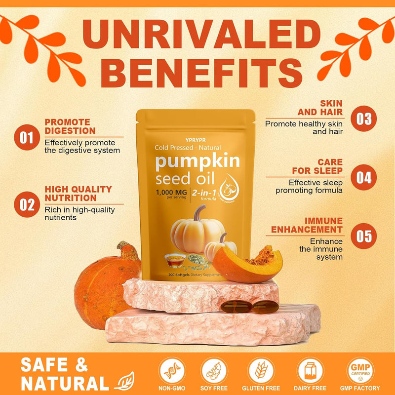 pumpkin-seed-oil-with-saw-palmetto-cold-pressed-pure-virgin-oil-essential-fatty-acids-phytosterols-supports-hair-urinary-bladder-prostate-health-non-gmo-200-softgels-1pc-5