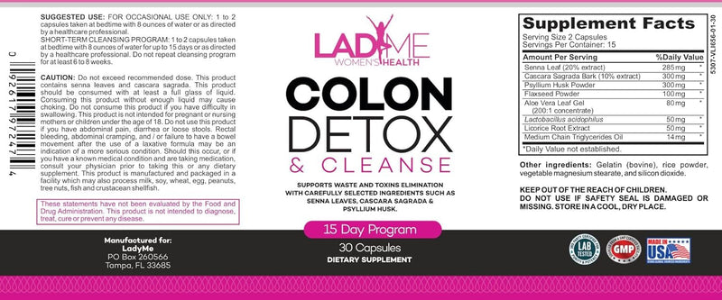 pure-colon-cleanse-detox-15-day-program---herbal-laxative-constipation-relief-with-psyllium-husk-cascara-sagrada-senna-leaves---special-women-intestinal-cleanser-by-ladyme---30-capsules-5