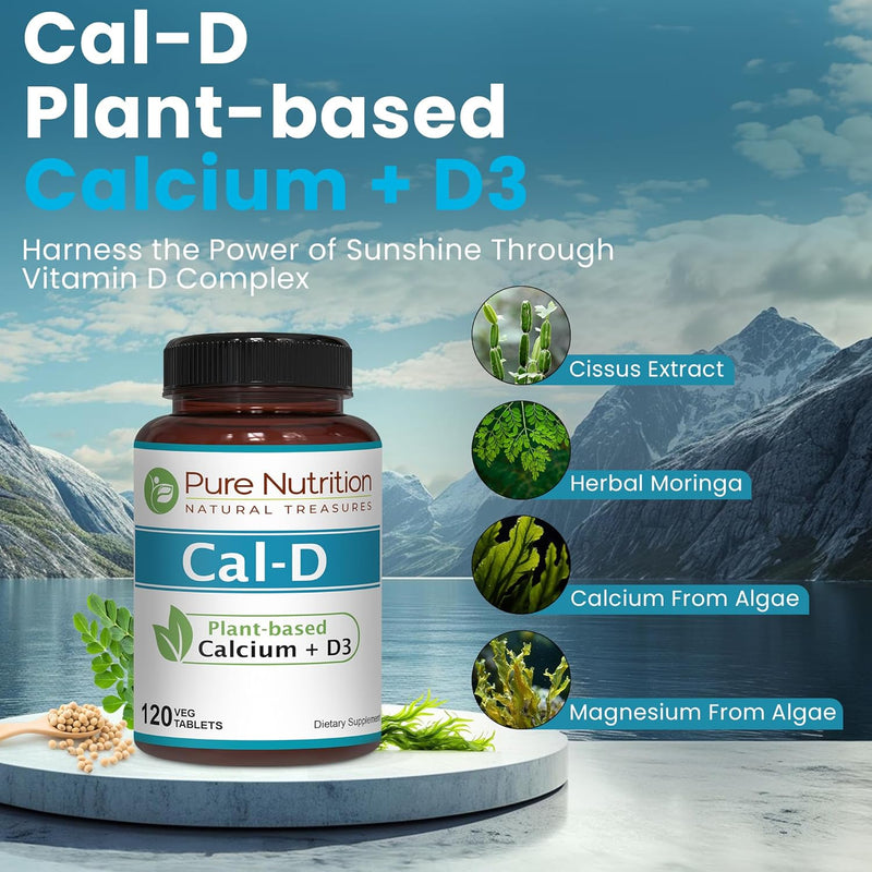 pure-nutrition-cal-d---plant-based-calcium-with-vit-d3-k2-magnesium-120-tabs-500mg-vegan-calcium-per-serving-algae-calcium-supplement-for-bone-health-4