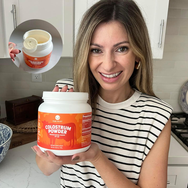 pure-velvet-colostrum-powder-for-gut-health-bloating-hair-growth-immune-support-bovine-cow-sourced-colostrum-protein-lactoferrin-supplement-contains-dairy-with-immunoglobulins-igg-10-ounce-1