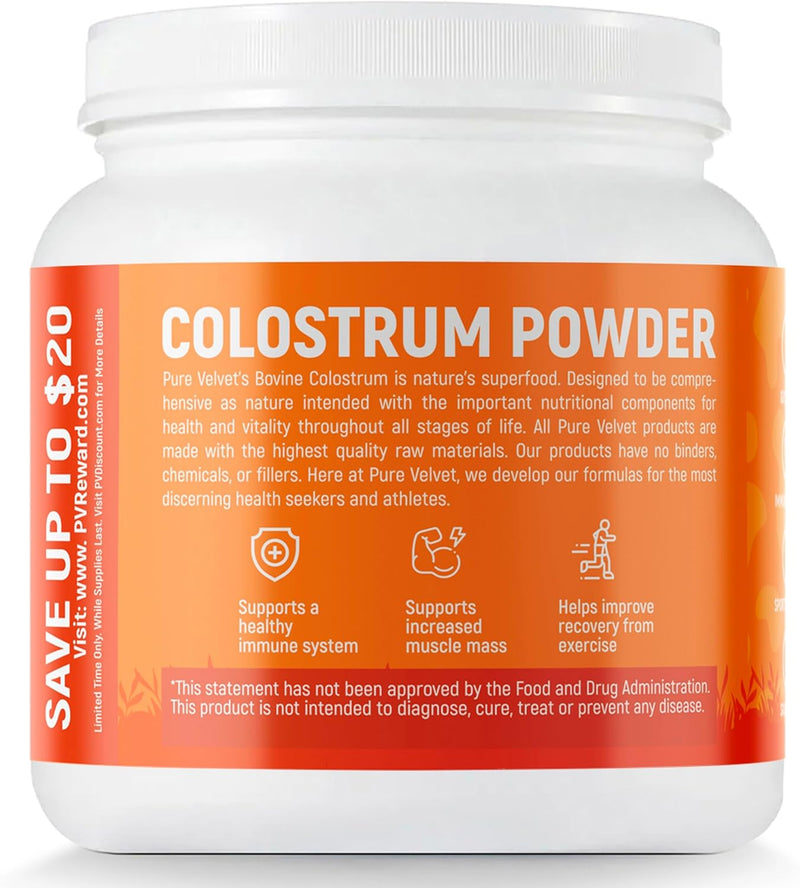 pure-velvet-colostrum-powder-for-gut-health-bloating-hair-growth-immune-support-bovine-cow-sourced-colostrum-protein-lactoferrin-supplement-contains-dairy-with-immunoglobulins-igg-10-ounce-2