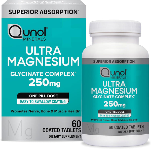 qunol-magnesium-glycinate-complex-gentle-on-stomach-250mg-one-pill-dose-superior-absorption-magnesium-nerve-bone-and-muscle-health-supplement-60-count-pack-of-1-1
