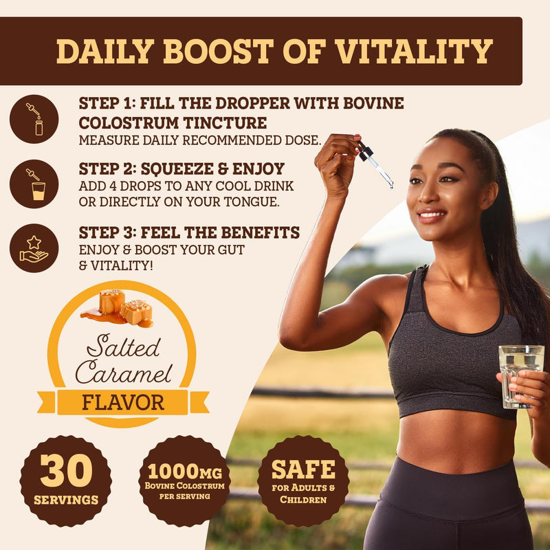 range-roots-colostrum-supplement---liquid-bovine-colostrum---alternative-to-colostrum-powder---support-gut-health-immunity-energy---healthy-hair-skin-nails---salted-caramel-flavor-30-servings-5