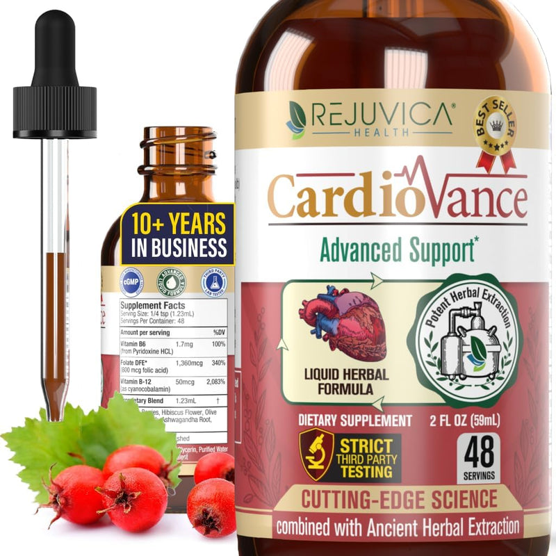 rejuvica-health-cardiovance---heart-support-supplement---liquid-delivery-for-better-absorption---hawthorne-hibiscus-arjuna-olive-leaf-more-1