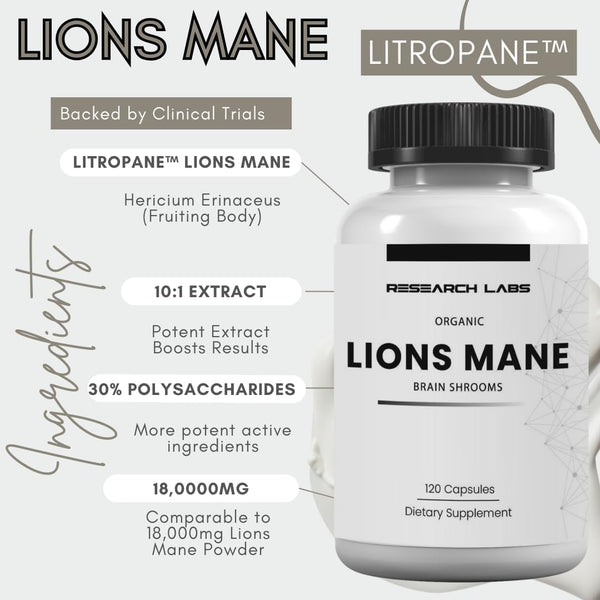 research-labs-organic-lions-mane-supplement-capsules-2-fer-1-ad---240-capsules-wpatent-litropane-immune-system-booster-nootropic-brain-support-mushroom-supplement-10x-extract-comparable-18000mg-1