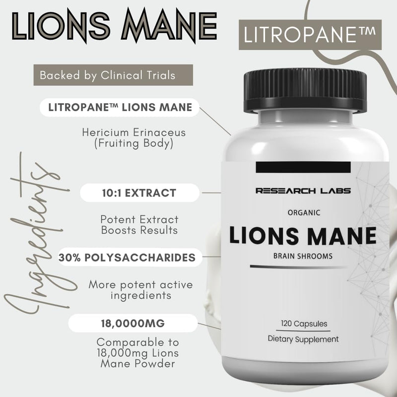 research-labs-organic-lions-mane-supplement-capsules-2-fer-1-ad---240-capsules-wpatent-litropane-immune-system-booster-nootropic-brain-support-mushroom-supplement-10x-extract-comparable-18000mg-1