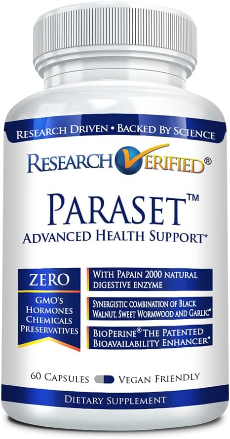 research-verified-paraset---60-capsules---natural-gut-health-enhancer---garlic-bulb-papain-sweet-wormwood-black-walnut-bioperine---vegan-1