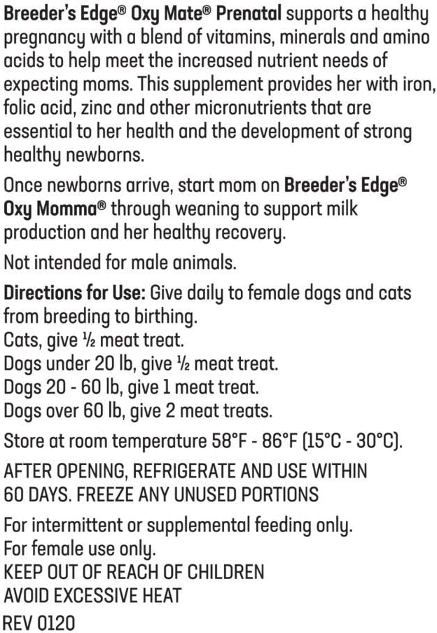 revival-animal-health-breeders-edge-oxy-mate---prenatal-supplement-for-dogs-cats---30ct-meat-treats-3