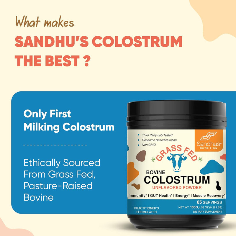 sandhus-grass-fed-bovine-colostrum-powder-for-humans-adults-65-servings-pack-of-1-cows-supplement-high-igg-for-gut-health-immunity-muscle-recovery-support-unflavored-for-men-women-8