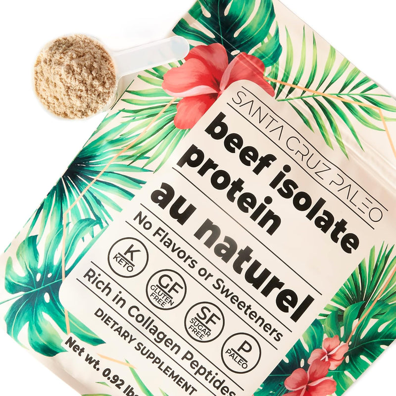 santa-cruz-paleo-beef-isolate-protein-powder-au-naturale-rich-in-collagen-peptides-gluten-free-keto-sugar-free-paleo-20g-grass-fed-protein-per-serving-low-calorie-clean-protein-powder-092-lb-6