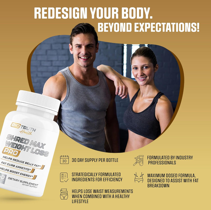 shred-max-pro-weight-loss-pills-for-women-fat-burner-for-men-supports-glp-1-pathway-function---appetite-suppressant-carb-blocker-3rd-party-tested-supplement---60-pills-for-adults-2