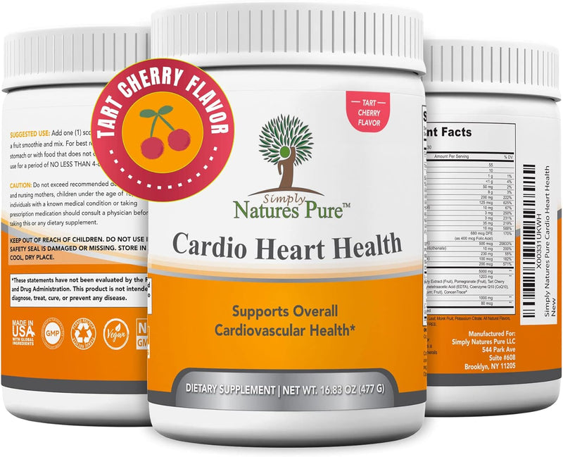 simply-natures-pure---cardio-heart-health-nitric-oxide-booster-support-supplement-powder-with-l-arginine-5000-mg-l-citrulline-1000-mg-and-hawthorne-berry-1682-ounces---tart-cherry-flavor-1