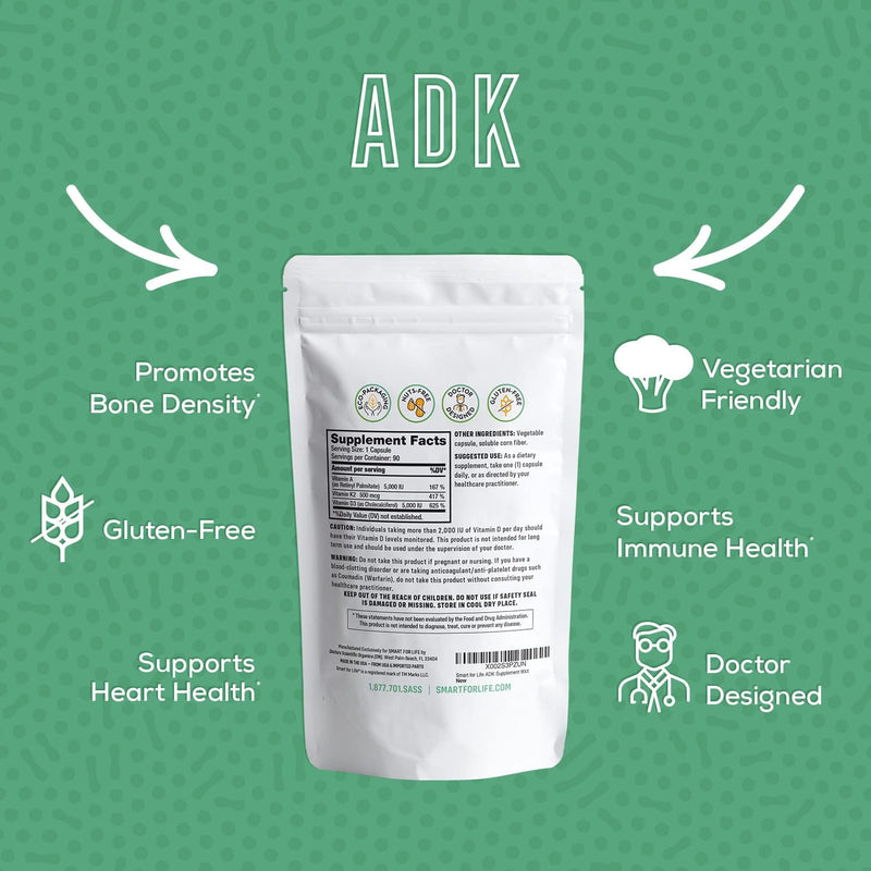 smart-for-life-adk-vitamins-supplement---high-potency-vitamin-adk---vitamin-d3-vitamin-k2-vitamin-a---supports-bone-and-heart-health---5000-iu-vitamin-a---5000-iu-vitamin-d3-500mcg-vitamin-k2-3