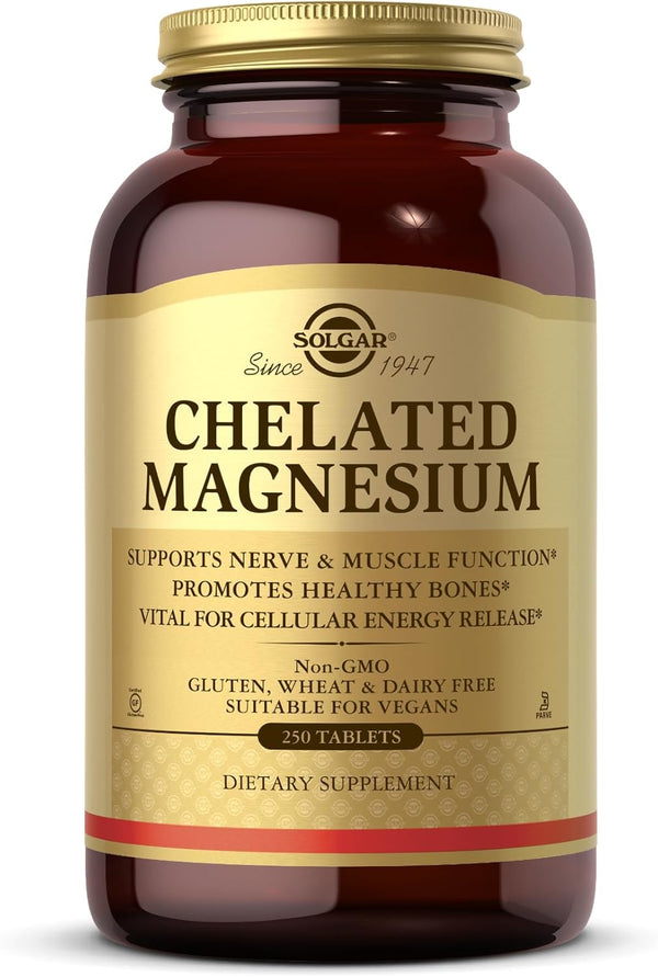 solgar-chelated-magnesium---250-tablets---supports-nerve-muscle-function---non-gmo-vegan-gluten-free-dairy-free-kosher---approx-62-servings-1