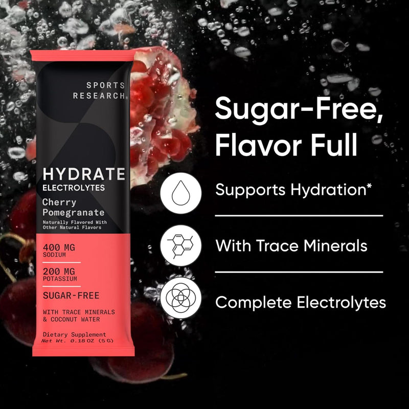 sports-research-hydrate-electrolytes-powder-packets---sugar-free-naturally-flavored-with-vitamins-minerals-and-coconut-water---supports-hydration---16-packets---variety-pack-3