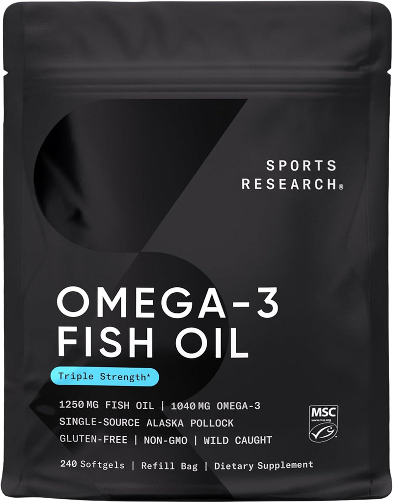 sports-research-triple-strength-omega-3-fish-oil---burpless-fish-oil-supplement-wepa-dha-fatty-acids-from-wild-alaskan-pollock---heart-brain-immune-support-for-men-women---1250-mg-240-ct-1
