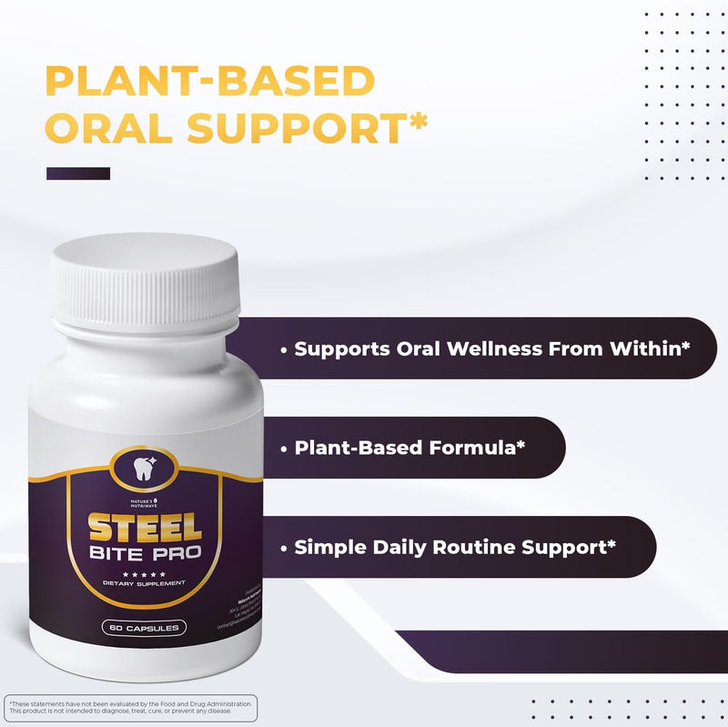 steel-bite-pro-oral-wellness-supplement-23-plant-based-ingredients-with-zinc-turmeric-non-gmo-made-in-usa-60-capsules-1-month-supply-2